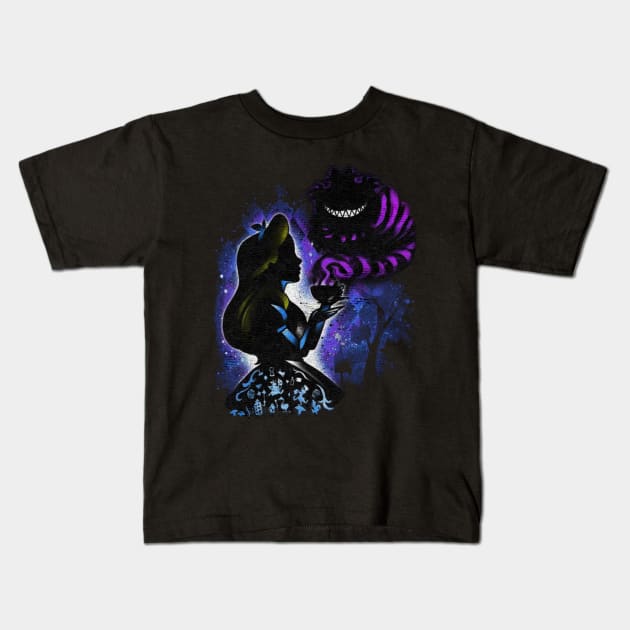 Alice and evil cat Kids T-Shirt by Talisarose.std